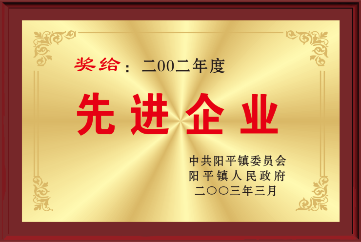 2002年度先进单位